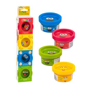 SESAME ST 4-PACK 1 OZ SCENTED DOUGH CANS