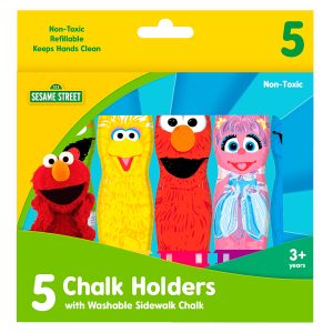SESAME ST 5-PK CHALK HOLD SET/WASH CHALK
